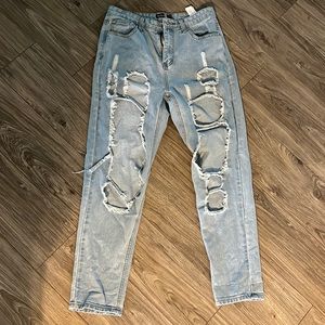 Distressed Mom Jeans